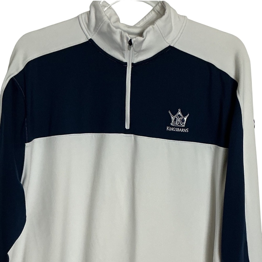 Under Armour Pullover Mens XL White Kingsbarns Golf ColdGear Storm 1/4 Zip